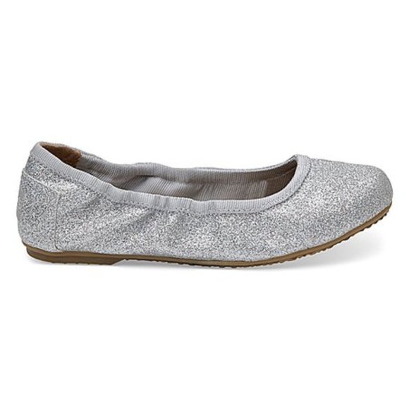 silver glitter ballet shoes